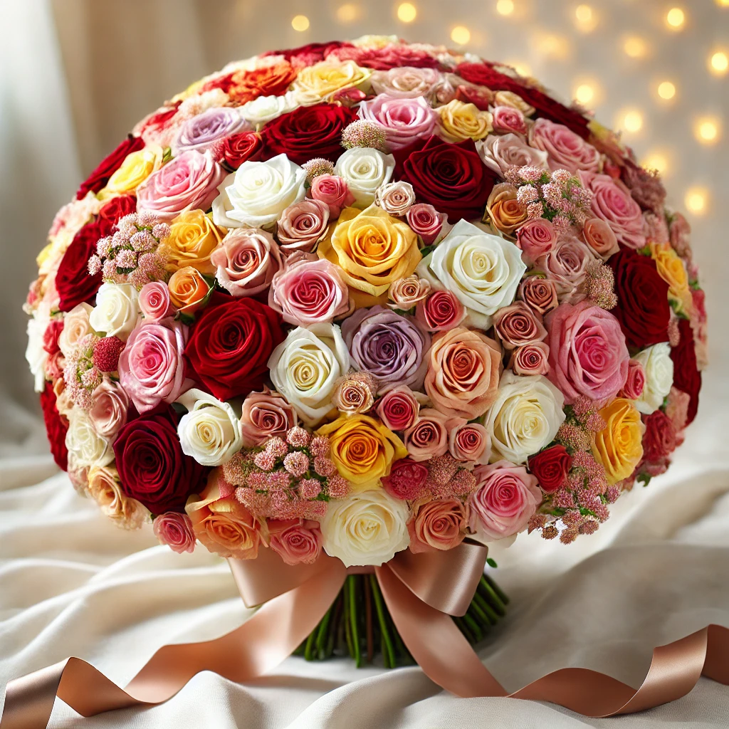 Bouquet of Colorful Roses 